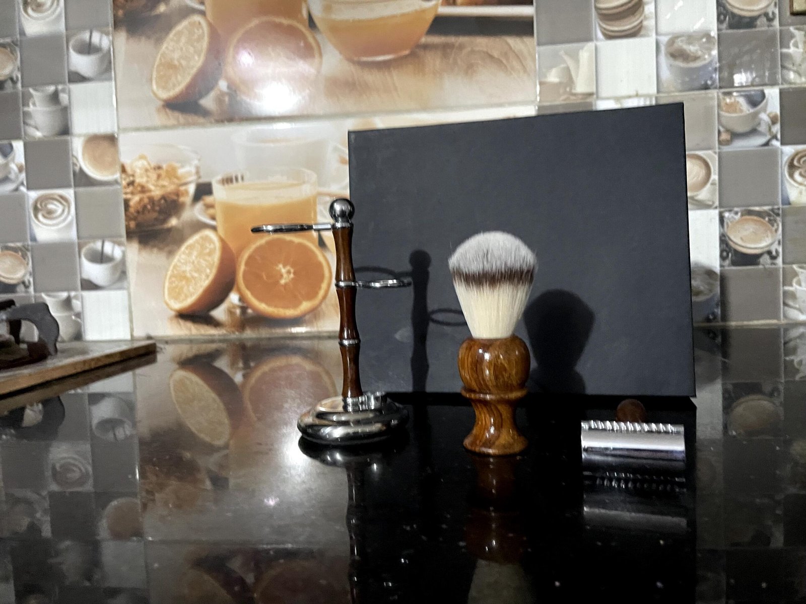 3 Pieces Wooden Design Shaving Set – Classic Men's Grooming Kit - Image 3